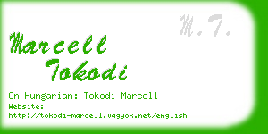 marcell tokodi business card